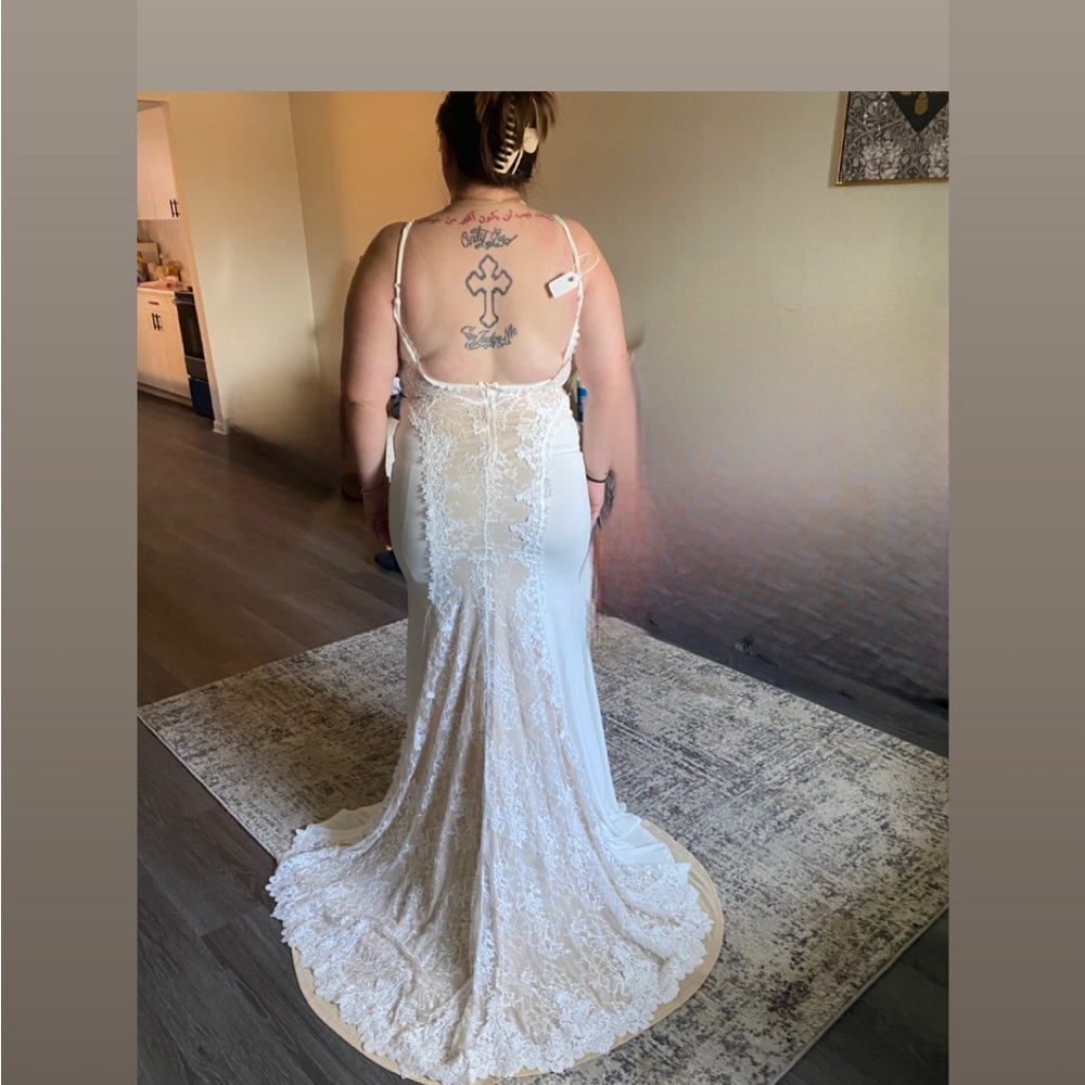 Elegant White Lace Gown